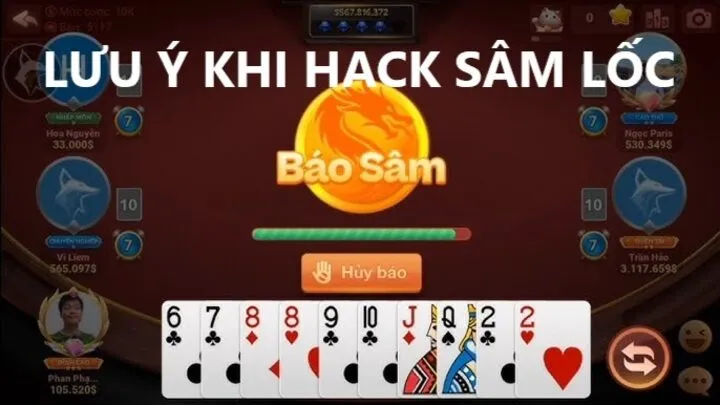 Những điều cần lưu ý khi hack sâm lốc trực tuyến