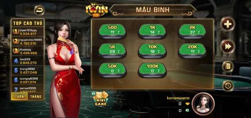 Lợi ích khi tham gia chơi game mậu binh online miễn phí