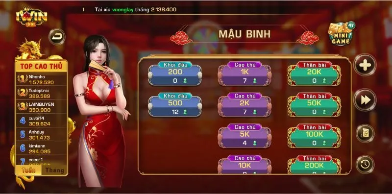 Vì Sao nên chơi Mậu Binh Online tại Iwinclub?